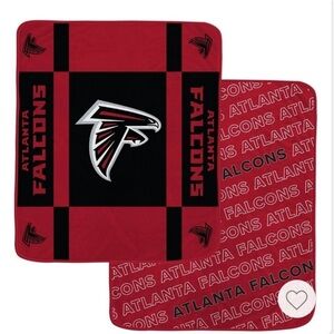 NFL Atlanta Falcons Red and Black Double Sided Blanket 60x70" New